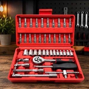 coffret clé à cliquet avec douilles embout et accessoire