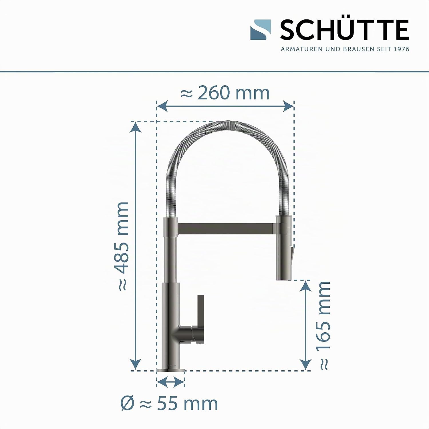 dimensions du robinet de cuisine schutte