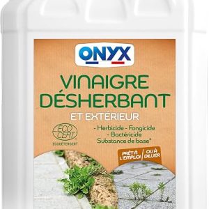 Désherbant vinaigre de la marque onyx en bidon de 5 litres