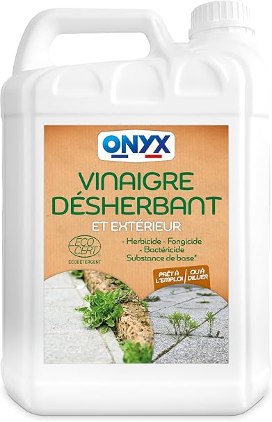 Désherbant vinaigre de la marque onyx en bidon de 5 litres